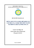 Luận văn Thạc sĩ Kinh tế: Những nhân tố tác động đến động lực làm việc của cán bộ viên chức ngành Bảo hiểm xã hội tại tỉnh Long An