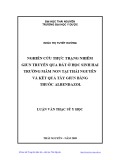 Luận văn Thạc sĩ Y học: Nghiên cứu thực trạng nhiễm giun truyền qua đất ở học sinh hai trường mầm non tại Thái Nguyên và kết quả tẩy giun bằng thuốc Albendazol