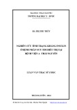Luận văn Thạc sĩ Y học: Nghiên cứu tình trạng kháng Insulin ở bệnh nhân suy tim điều trị tại Bệnh viện A Thái Nguyên