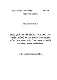 Luận án Tiến sĩ Dinh dưỡng: Hiệu quả của truyền thông tích cực, can thiệp chế độ ăn cải thiện tình trạng rối loạn chuyển hóa lipid máu ở người cao tuổi tại nông thôn, tỉnh Thái Bình