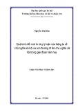 Luận văn Thạc sĩ Khoa học: Quá trình đổi mới tư duy lý luận của đảng ta về chủ nghĩa xã hội và con đường đi lên chủ nghĩa xã hội trong giai đoạn hiện nay