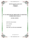 Từ câu hỏi truyền thống đến câu hỏi trắc nghiệm khách quan - Chủ đề: Số phức