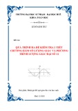 Đề tài: Quá trình ra đề kiểm tra 1 tiết chương Hàm số lượng giác và phương trình lượng giác Đại số 11