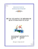 Đề tài: Xây dựng câu hỏi khách quan từ bài toán tự luận