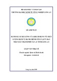 Luận văn Thạc sĩ Kinh tế: Đánh giá sự hài lòng của khách hàng về chất lượng dịch vụ hành chính công tại UBND thành phố Tân An tỉnh Long An