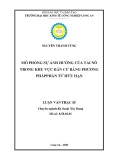 Luận văn Thạc sĩ Kỹ thuật xây dựng: Mô phỏng sự ảnh hưởng của tải nổ trong khu vực dân cư bằng phương pháp phần tử hữu hạn