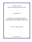 Luận văn Thạc sĩ Kinh tế: Nợ công và tăng trưởng kinh tế - Bằng chứng thực nghiệm tại Việt Nam - Phạm Thị Huyền Trang