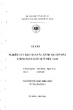 Luận văn Thạc sĩ Kinh tế: Nghiên cứu hiệu quả các kênh truyền dẫn chính sách tiền tệ ở Việt Nam