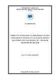 Luận văn Thạc sĩ Kinh tế: Nghiên cứu sự hài lòng của khách hàng về chất lượng dịch vụ tín dụng của Ngân hàng TMCP Việt Nam Thương Tín - Chi nhánh TP Hồ Chí Minh