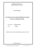 Tóm tắt luận văn Thạc sĩ Khoa học máy tính: Ứng dụng mạng nơ ron hopfield giải bài toán lập thời khóa biểu