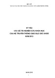 Kỷ yếu các đề tài nghiên cứu khoa học của hệ truyền thông giáo dục sức khỏe năm 2012