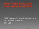 Bài giảng Sinh lý bệnh đại cương chức năng hệ tiêu hoá - BS. Trần Đặng Xuân Tùng