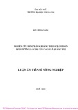 Luận án Tiến sĩ Nông nghiệp: Nghiên cứu bón phân khoáng theo chẩn đoán dinh dưỡng lá cho cây cao su ở Quảng Trị