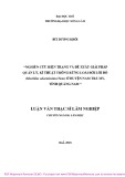 Luận văn Thạc sĩ Lâm nghiệp: Nghiên cứu hiện trạng và đề xuất giải pháp quản lý, kĩ thuật trồng rừng loài bời lời đỏ (Machilus odoratissima Nees) ở huyện Nam Trà My, tỉnh Quảng Nam