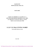 Luận văn Thạc sĩ Nông nghiệp: Nghiên cứu ảnh hưởng của mật độ cấy và liều lượng phân bón đến sinh trưởng, phát triển, sâu bệnh hại và năng suất giống lúa nếp 98(N98) trong vụ Xuân 2018 tại Hà Tĩnh