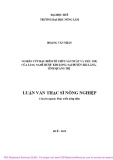 Luận văn Thạc sĩ Nông nghiệp: Nghiên cứu đặc điểm tổ chức sản xuất và tiêu thụ của làng nghề rượu Kim Long tại huyện Hải Lăng, tỉnh Quảng Trị