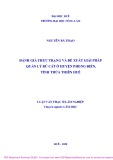 Luận văn Thạc sĩ Lâm nghiệp: Đánh giá thực trạng và đề xuất giải pháp quản lý rú cát ở huyện Phong Điền, tỉnh Thừa Thiên Huế