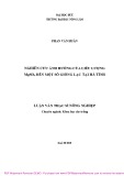 Luận văn Thạc sĩ Nông nghiệp: Nghiên cứu ảnh hưởng của liều lượng MGSO4 đến một số giống lạc tại Hà Tĩnh