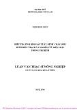 Luận văn Thạc sĩ Nông nghiệp: Điều tra tình hình sản xuất, bệnh chảy gôm bưởi Phúc Trạch và nghiên cứu các biện pháp phòng trị bệnh