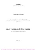 Luận văn Thạc sĩ Nông nghiệp: Nghiên cứu sinh trưởng, phát triển, khả năng chống chịu, năng suất và phẩm chất của một số giống Ngô rau vụ Xuân 2018 tại thành phố Đà Nẵng