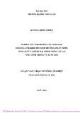 Luận văn Thạc sĩ Nông nghiệp: Nghiên cứu ảnh hưởng của Chitosan oligosacharide đến sinh trưởng, phát triển, năng suất và bệnh hại chính trên cây lạc ở Hà Tĩnh trong vụ Xuân 2018