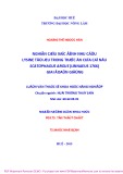 Luận văn Thạc sĩ Khoa học Nông nghiệp: Nghiên cứu xác định nhu cầu lysine tối ưu trong thức ăn của cá Nâu (Scatophagus argusLinnaeus, 1766) giai đoạn giống