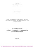 Luận văn Thạc sĩ Quản lý tài nguyên môi trường: Nghiên cứu ảnh hưởng của biến động đất trồng lúa đến sinh kế của người dân trên địa bàn huyện Hòa Vang, thành phố Đà Nẵng