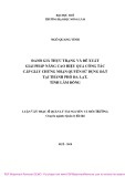 Luận văn Thạc sĩ Quản lý tài nguyên và môi trường: Đánh giá thực trạng và đề xuất giải pháp nâng cao hiệu quả công tác cấp giấy chứng nhận quyền sử dụng đất tại thành phố Đà Lạt, tỉnh Lâm Đồng