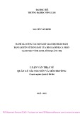 Luận văn Thạc sĩ Quản lý tài nguyên và môi trường: Đánh giá công tác đăng ký giao dịch bảo đảm bằng quyền sử dụng đất tại địa bàn huyện Vĩnh Linh - tỉnh Quảng Trị