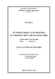 Luận văn Thạc sĩ Toán học: Về tính ổn định và ổn định hóa của hệ phân thứ Caputo lồi đa diện