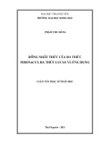 Luận văn Thạc sĩ Toán học: Đồng nhất thức của đa thức Fibonacci, đa thức Lucas và ứng dụng