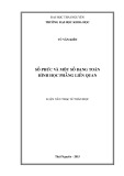 Luận văn Thạc sĩ Toán học: Số phức và một số dạng toán hình học phẳng liên quan