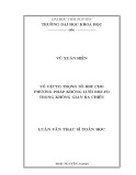 Luận văn Thạc sĩ Toán học: Về véctơ trọng số RBF cho phương pháp không lưới RBF – FD trong không gian ba chiều