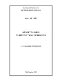 Luận văn Thạc sĩ Toán học: Số nguyên Gauss và phương trình Diophantus