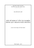 Luận văn Thạc sĩ Toán học: Một số định lý tồn tại nghiệm trong quy hoạch toàn phương