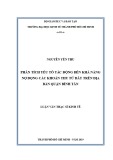 Luận văn Thạc sĩ Kinh tế: Phân tích yếu tố tác động đến khả năng nợ đọng các khoản thu từ đất trên địa bàn Quận Bình Tân