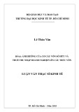 Luận văn Thạc sĩ Kinh tế: Ảnh hưởng của cơ cấu vốn sở hữu và thuế thu nhập doanh nghiệp lên cấu trúc vốn