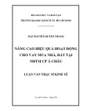 Luận văn Thạc sĩ Kinh tế: Nâng cao hiệu quả hoạt động cho vay mua nhà, đất tại NHTM CP Á Châu
