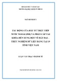 Luận văn Thạc sĩ Kinh tế: Tác động của đầu tư trực tiếp nước ngoài (FDI) và phân cấp tài khóa đến xung đột về đất đai – Thực nghiệm dữ liệu bảng tại 19 tỉnh Việt Nam