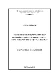 Luận văn Thạc sĩ Luật Kinh tế: Ưu đãi thuế thu nhập doanh nghiệp theo pháp luật đầu tư trong lĩnh vực công nghiệp hỗ trợ ở Việt Nam hiện nay