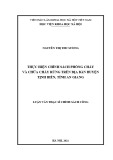 Luận văn Thạc sĩ Chính sách công: Thực hiện chính sách phòng cháy và chữa cháy rừng trên địa bàn huyện Tịnh Biên, tỉnh An Giang