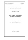 Luận văn Thạc sĩ Quản lý công: Chính sách đối với Thanh niên trên địa bàn tỉnh Đắk Nông