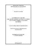 Luận văn Thạc sĩ Quản trị Kinh doanh: Tạo động lực làm việc cho người lao động tại Công ty cổ phần Vật tư nông nghiệp và xây dựng Hải Phòng