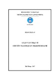 Luận văn Thạc sĩ Quản trị Kinh doanh: Một số biện pháp hoàn thiện công tác Quản lý rủi ro trong thủ tục hải quan điện tử và thông quan tự động VNACCS/VCIS tại Cục Hải quan thành phố Hải Phòng