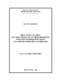 Luận văn Thạc sĩ Hoá học: Phân tích cấu trúc của một số dẫn xuất Triflorometyl pyranonapthoquinon bằng các phương pháp hóa lý hiện đại