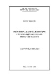 Luận văn Thạc sĩ Hoá học: Phân tích và đánh giá hàm lượng các kim loại nặng Cd, Cu, Pb trong cây Ngải cứu