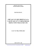 Luận văn Thạc sĩ Hoá học: Chế tạo vật liệu bimetal Fe-Cu và bước đầu xử lý nhóm phenol trong nước thải quá trình luyện cốc