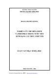 Luận văn Thạc sĩ Hoá học: Nghiên cứu thu hồi Amoni và Photphat trong nước tiểu dưới dạng cấu trúc struvite