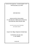 Luận văn Thạc sĩ Quản lý đất đai: Đánh giá kết quả hoạt động của Chi nhánh Văn phòng Đăng ký đất đai thành phố Hòa Bình – tỉnh Hòa Bình