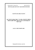 Luận án Tiến sĩ Kiến trúc: Đặc trưng khai thác văn hóa truyền thống trong kiến trúc nhà ở tại các đô thị lớn Việt Nam